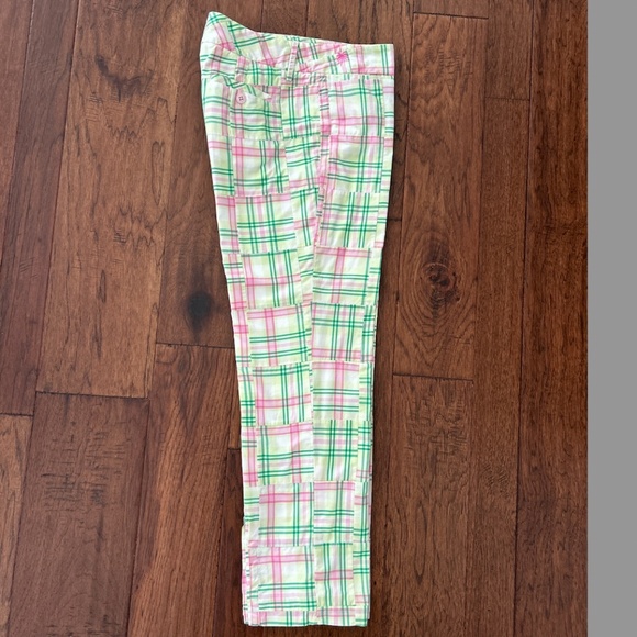 Lilly Pulitzer Madras Summer Pants Defined! Pinks + Greens + White Sz 6 - Picture 16 of 16